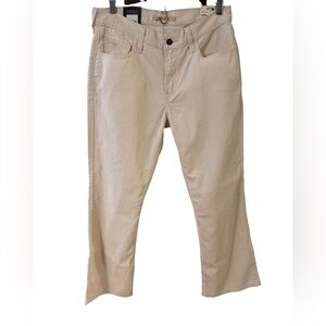 Levi’s Premium Corduroy Pants Women Ivory Middy Ankle Bootcut 33x27  Size 16 New